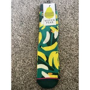 Woven Pear Banana Monkeys Socks - Brand New
